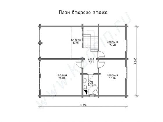 Базовые планировки Дом из клееного бруса Гилберт 3