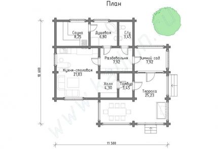 Баня из клееного бруса Гриндевальд, 6