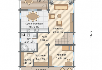 Дом из клееного бруса Щелковский район, 10