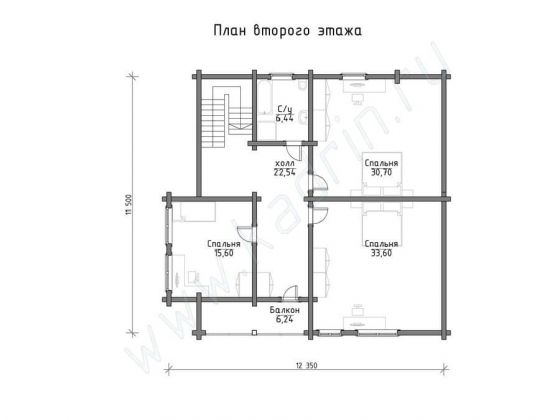 Базовые планировки Дом из клееного бруса Финикс 2