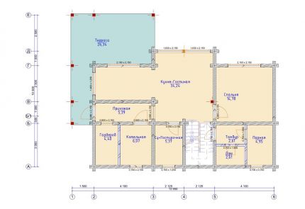 Дом из клееного бруса Прага, 3