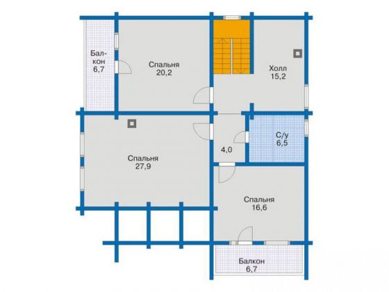 Базовые планировки Дом из клееного бруса Ишгль 2